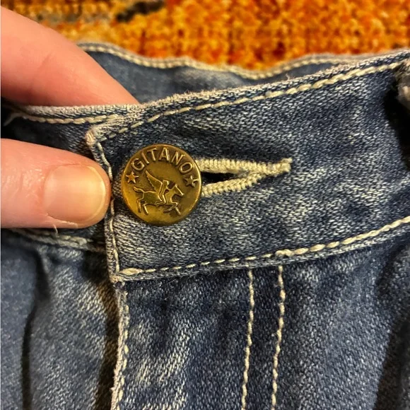 VTG Gitano Classic Blue High Rise Straight Leg Jeans 26” waist - Picture 5 of 7